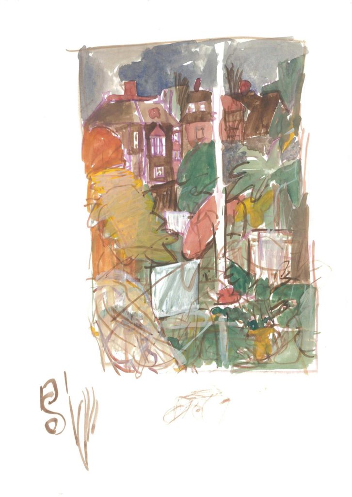 <em>Oxford 16</em>. Watercolour on paper, 8.25 inches x 11.5 inches, 1987/88