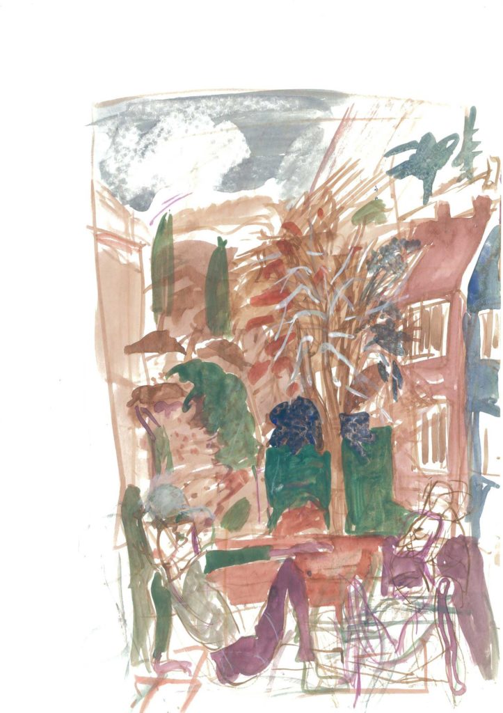 <em>Oxford 17</em>. Watercolour on paper, 8.25 inches x 11.5 inches, 1987/88