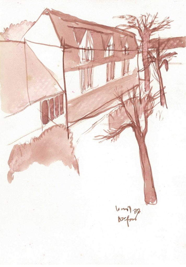 <em>Oxford 22</em>. Watercolour on paper, 5.75 x 8.25 inches, 1988
