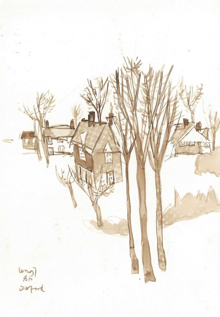 <em>Oxford 30</em>. Watercolour on paper, 5.75 x 8.25 inches, 1988