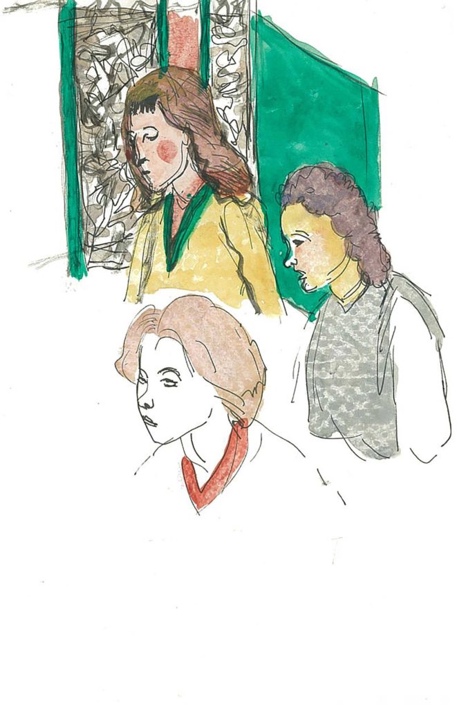 <em>Oxford 49</em>. Pen and watercolour on paper, 5.25 x 8.25 inches, 1987/88