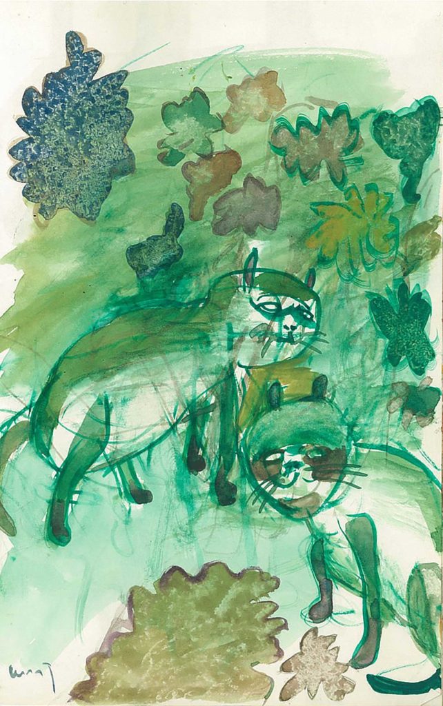 <em>Oxford 64</em>. Watercolour on paper, 5.75 x 8.25 inches, 1987/88