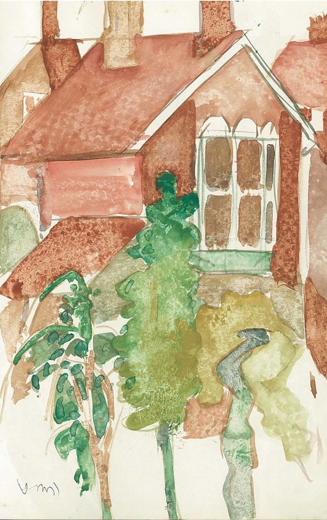 <em>Oxford 65</em>. Watercolour on paper, 5.25 x 8.25 inches, 1987/88