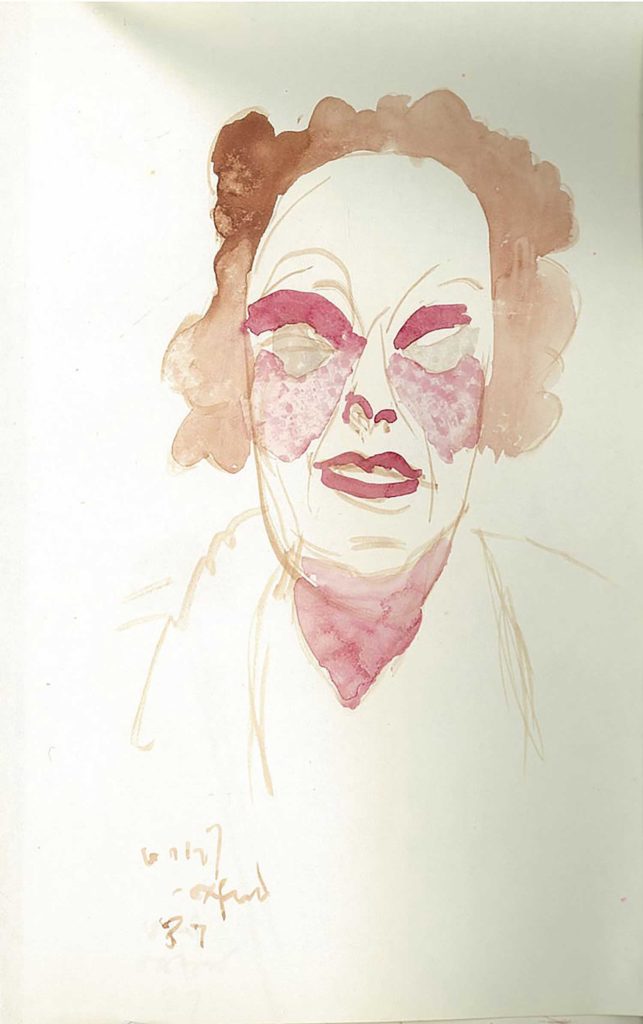<em>Oxford 87</em>. Watercolour on paper, 5.25 x 8.25 inches, 1987