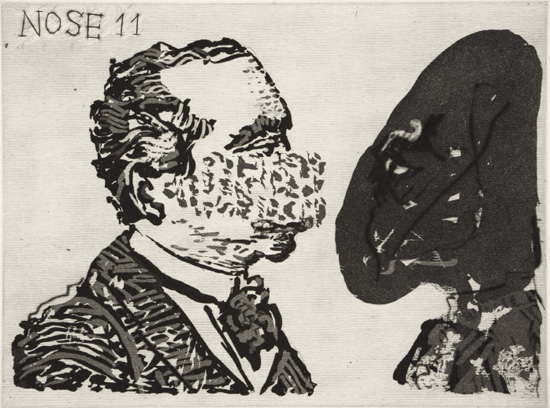 <em>Nose 11</em>
Suite of 30 etchings
Sugarlift, aquatint, hardground, drypoint, engraving, 7.7 x 5.8 inches, Ed.12 of 50