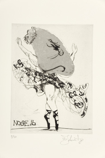 <em>Nose 16</em>
Suite of 30 etchings
Sugarlift, aquatint, hardground, drypoint, engraving, 7.7 x 5.8 inches, Ed.12 of 50