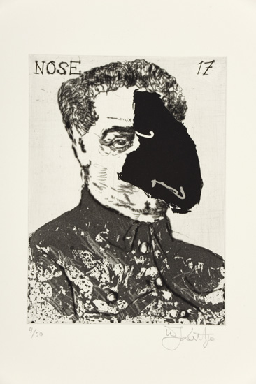 <em>Nose 17</em>
Suite of 30 etchings
Sugarlift, aquatint, hardground, drypoint, engraving, 7.7 x 5.8 inches, Ed.12 of 50