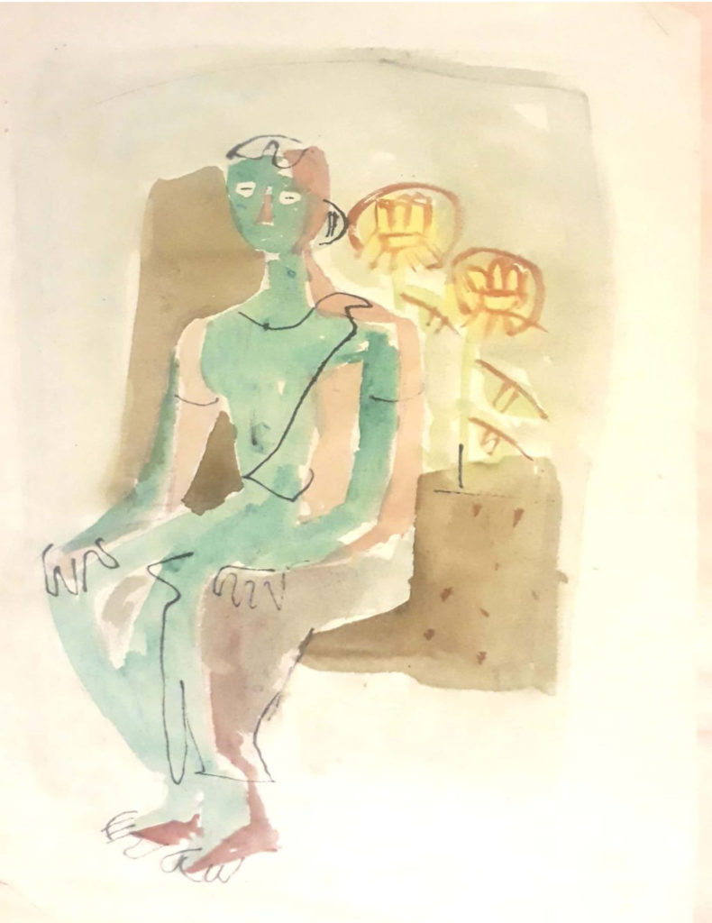 <em>Untitled</em>. Watercolour on paper, 5.50 x 8.25 inches, 1952 - 53