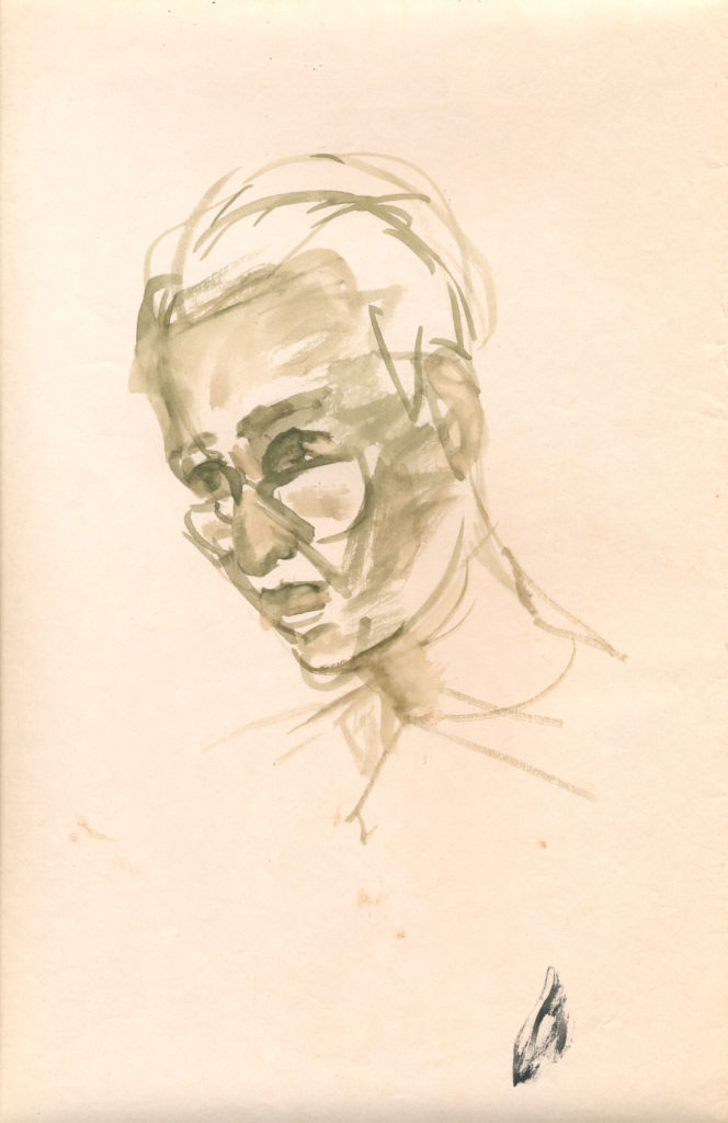 <em>Untitled</em>. Watercolour on paper, 7.75 x 13 inches, 1989