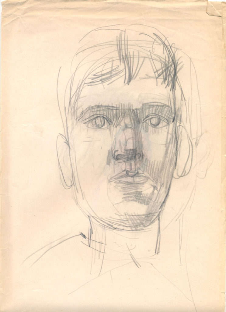 <em>Untitled</em>. Pencil on paper, 8.50 x 13.50 inches, late 40s or early 50s