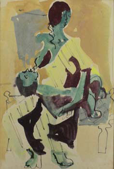 <em>Untitled</em>. Watercolour on paper, 5.50 x 8.25 inches, 1952 - 53