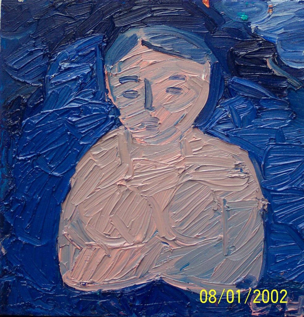 <em>Mother and Water</em>, 20 x 20 inches. 