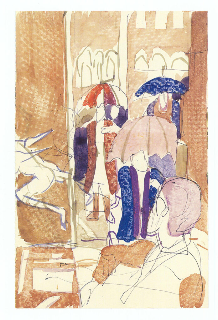 <em>Untitled</em>. Watercolour on paper, 5 x 8 inches. Oxford, 1987. 